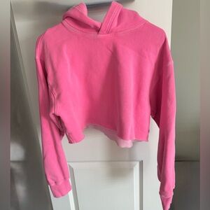TNA Bright Pink Cropped Hoodie
